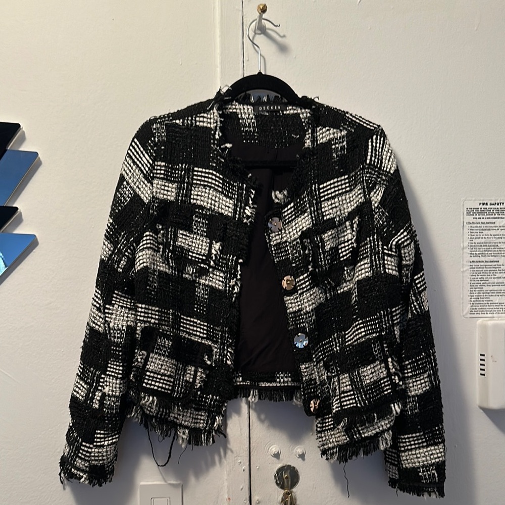 Black and White Tweed Jacket